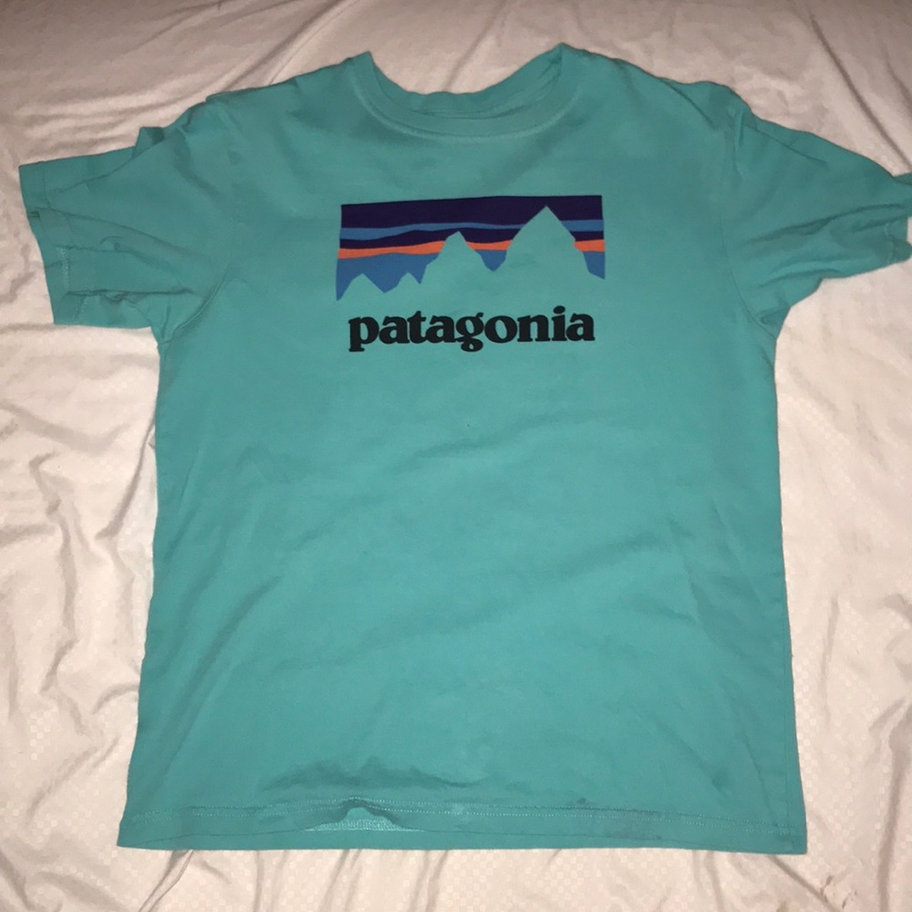 Patagonia teal tee-shirt MENS SMALL